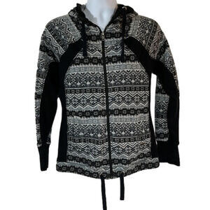 Avalanche Zip Up Hoodie Jacket, Size Large, Swiss Pattern, In Good Condition